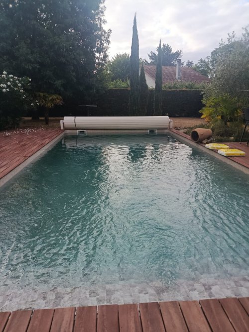 Un liner Fidji Brown pour une piscine 10x5 au Taillan-Médoc